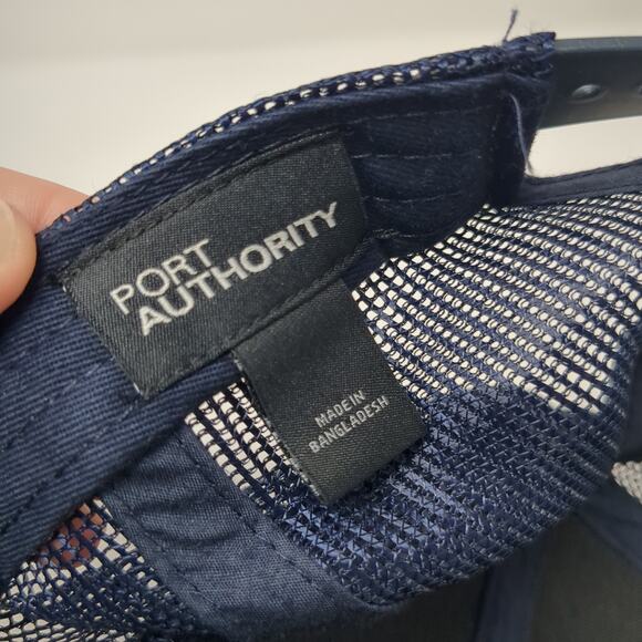 Builders First Source Patch Snapback Trucker Hat Blue One Size Mesh Back - Picture 9 of 10